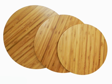 bamboo cutting board, round shape